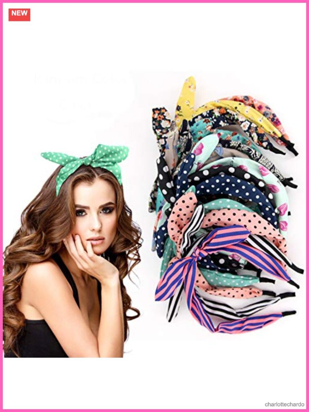 6 Pcs Cloth Bow Knot Headbands Hair Accessories for Women and Girls